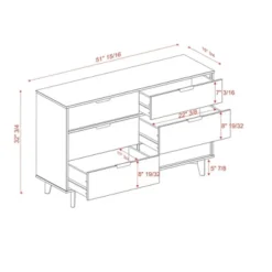 Mid-Century Modern Groove Wood 6 Drawer Dresser - Saracina Home -Cheap Home Shop GUEST 00517b78 51c3 4bd6 b25d 1b4df6d40b7d