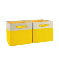2pc Kids' 10.5" Two-Toned Folding Storage Bin Set - RiverRidge Home -Cheap Home Shop GUEST 09b3658e 575d 42cb af18 bd012e024ff2