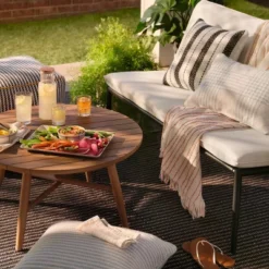 Cushioned Metal Outdoor Loveseat - Cream/Black - Hearth & Hand™ With Magnolia -Cheap Home Shop GUEST 0b9807fc a12a 4d25 895d 973d3a712042