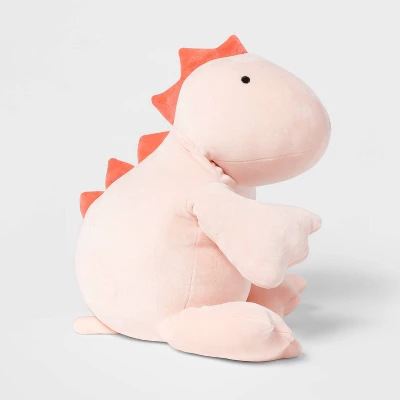 Dinosaur Weighted Plush Kids' Throw Pillow White/Blush - Pillowfort™ 3 Dinosaur Weighted Plush Kids' Throw Pillow White/Blush - Pillowfort™ - Image 3