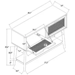 Wood & Cane Console Table With Pull-Down Drawers - Hearth & Hand™ With Magnolia -Cheap Home Shop GUEST 1b81a3a0 42a0 432a 9648 58b763486f6c