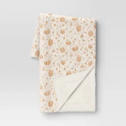Mini Pumpkin Printed Plush With Shearling Reverse Throw Blanket - Threshold™ -Cheap Home Shop GUEST 237115e9 eb80 4549 b675 8dff6cdea03e