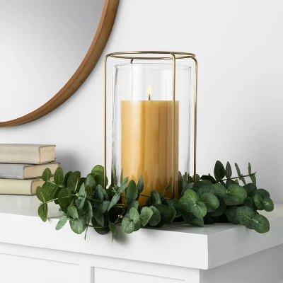 Faux Eucalyptus Wreath - Hearth & Hand™ With Magnolia 1 Faux Eucalyptus Wreath - Hearth & Hand™ With Magnolia