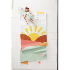 48"x58" Knit Kids' Throw Sunshine Blue - Pillowfort™ -Cheap Home Shop GUEST 24eb10dc 6375 4b35 976d b6a58a627356