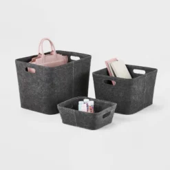 Felt Basket With Stitching - Brightroom™ -Cheap Home Shop GUEST 28a9503f a4a1 4ba4 a7de 0e2505b67450