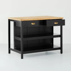 Wood Kitchen Island Table With Storage Black/Natural - Hearth & Hand™ With Magnolia -Cheap Home Shop GUEST 2ba3ead7 b5df 4db4 b48a 075519e1db85