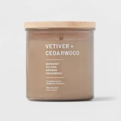 Glass Jar Vetiver And Cedarwood Candle Brown - Threshold™ -Cheap Home Shop GUEST 2be66217 9673 4f71 89d7 981533e54650