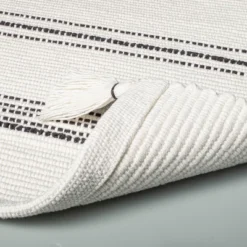 Tonal Stripes Bath Rug Sour Cream/Railroad Gray - Hearth & Hand™ With Magnolia -Cheap Home Shop GUEST 2f18d171 85d9 4317 8172 0e2d70fef955