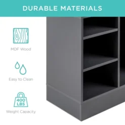 Best Choice Products 46in Shoe Storage Organization Rack Bench For Entryway, Bedroom W/ Padded Seat, 10 Cubbies - Gray -Cheap Home Shop GUEST 317b4c0f 8de9 4cb8 9ebc 4d1094553cf1