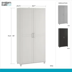 Welby 36" Utility Storage Cabinet - Room & Joy -Cheap Home Shop GUEST 333a5c90 ad1e 477d 8933 ef9a68012216