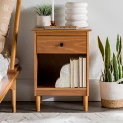 Stiva Classic Mid-Century Modern 1 Drawer Nightstand - Saracina Home -Cheap Home Shop GUEST 33c12aa3 b173 42fe b6c7 72dbb0a37814