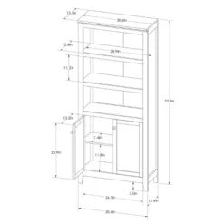 72" Carson 5 Shelf Bookcase With Doors - Threshold -Cheap Home Shop GUEST 3a1f8290 d158 40aa b1f4 5779b61cc696