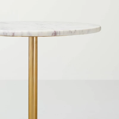 Marble Top Accent Side Table Brass/White - Hearth & Hand™ With Magnolia 3 Marble Top Accent Side Table Brass/White - Hearth & Hand™ With Magnolia - Image 3