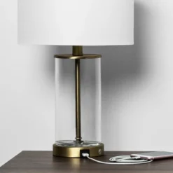 Fillable Accent With USB Table Lamp Brass - Threshold -Cheap Home Shop GUEST 4230aee3 786a 4bde a46a 8ba460f4ad48