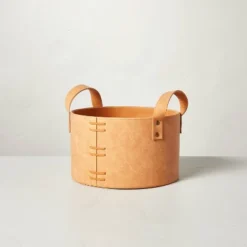 Faux Leather Storage Bin Camel Brown - Hearth & Hand™ With Magnolia -Cheap Home Shop GUEST 44d96e68 729c 45be 9c1d 095880db7830