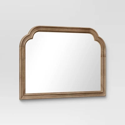 36" X 26" French Country Mantle Wood Mirror Natural - Threshold™ 2 36" X 26" French Country Mantle Wood Mirror Natural - Threshold™ - Image 2
