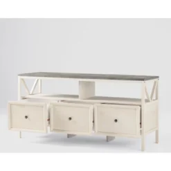 Farmhouse 3 Drawer Wood TV Stand For TVs Up To 65" - Saracina Home -Cheap Home Shop GUEST 47fafb98 b85e 468b 9df3 9537ab731ccb