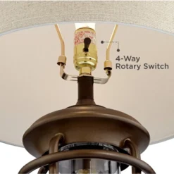 Franklin Iron Works Andreas Industrial Table Lamp 26" High Brown Metal With Nightlight LED And USB Charging Port Oatmeal Shade For Living Room Desk 9 Franklin Iron Works Andreas Industrial Table Lamp 26" High Brown Metal With Nightlight LED And USB Charging Port Oatmeal Shade For Living Room Desk -Cheap Home Shop GUEST 48784dc5 bb0b 4357 a102 7b377aac726c