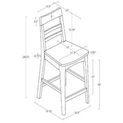2pk Wood Ladder Back Counter Stool - Hearth & Hand™ With Magnolia -Cheap Home Shop GUEST 501b822c a2fd 461d aa13 130aba448f95