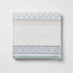 Pattern Filled Stripe Towel Blue - Threshold -Cheap Home Shop GUEST 50f19a60 e619 4f20 adcc 10d255eeb751