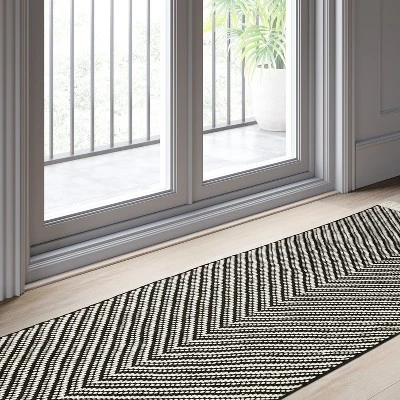 Chevron Woven Area Rug Black/White - Project 62™ 2 Chevron Woven Area Rug Black/White - Project 62™ - Image 2