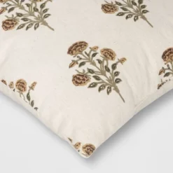 Block Print Floral Square Throw Pillow - Threshold™ -Cheap Home Shop GUEST 57e91232 2ec8 444c 891d 5a29c5eb3bd7