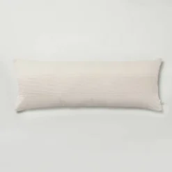 16"x42" Slub Center Stripe Oversized Lumbar Bed Pillow - Hearth & Hand™ With Magnolia -Cheap Home Shop GUEST 59c94da2 2910 417b 9717 22b1103abb33