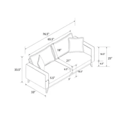 Maryan Pillowback Wood Stretcher Sofa Gray Linen - Room & Joy -Cheap Home Shop GUEST 5c828eec 5214 445f 81b7 f8b507332f9e