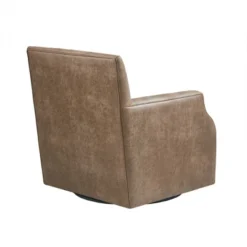 Glaser Faux Leather Swivel Chair Brown - Madison Park -Cheap Home Shop GUEST 5f9bc0cf 07f0 4354 842a edce6fc8767f