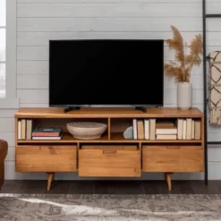 Cara Mid-Century Modern 3 Drawer TV Stand For TVs Up To 65" - Saracina Home 31 Cara Mid-Century Modern 3 Drawer TV Stand For TVs Up To 65" - Saracina Home -Cheap Home Shop GUEST 6406604d 1ec4 4548 a085 d7d44d4bfcce
