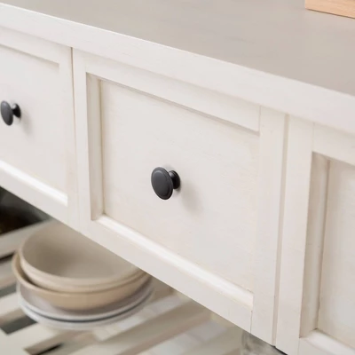 48" Farmhouse Solid Wood 2 Drawer Buffet White - Saracina Home 8 48" Farmhouse Solid Wood 2 Drawer Buffet White - Saracina Home - Image 8