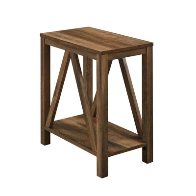 Taylen A Frame Farmhouse Open Storage Side Table - Saracina Home 6 Taylen A Frame Farmhouse Open Storage Side Table - Saracina Home - Image 6