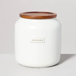 Dry Goods Stoneware Canister With Wood Lid Cream/Brown - Hearth & Hand™ With Magnolia -Cheap Home Shop GUEST 69719d52 15f0 4519 8406 500a18f94cb3