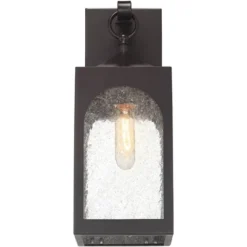 Possini Euro Design Tyne Modern Outdoor Wall Light Fixture Bronze 16 1/2" Seedy Glass For Post Exterior Barn Deck House Porch Yard Posts Patio Home -Cheap Home Shop GUEST 6ce3aa39 c1be 449c 9530 aef14c1fa5df