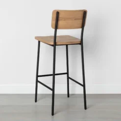 Wood & Steel Bar Stool - Natural/Black - Hearth & Hand™ With Magnolia -Cheap Home Shop GUEST 6eaa47a6 9822 41a0 a64f 3de14d1eaffd