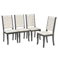 6 PCS Retro Dining Set With Unique-designed Table And Upholstered Chair-ModernLuxe 18 6 PCS Retro Dining Set With Unique-designed Table And Upholstered Chair-ModernLuxe -Cheap Home Shop GUEST 78a4aa99 c2e8 4e31 be9f 1d3d57e22a8b