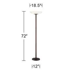 Possini Euro Design Meridian Light Blaster Modern Torchiere Floor Lamp 72" Tall Oil Rubbed Bronze LED Frosted Glass Shade For Living Room Bedroom Home 9 Possini Euro Design Meridian Light Blaster Modern Torchiere Floor Lamp 72" Tall Oil Rubbed Bronze LED Frosted Glass Shade For Living Room Bedroom Home -Cheap Home Shop GUEST 803ecb5f e771 4b8e 9668 cee840e07fb2