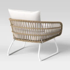 Southport Outdoor Patio Chair With Metal Legs, Club Chair Natural/White - Opalhouse™ -Cheap Home Shop GUEST 85f574ff c7e7 4d01 b943 e6500f46c5aa