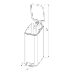 45L Slim Step Trash Can - Brightroom™ 7 45L Slim Step Trash Can - Brightroom™ -Cheap Home Shop GUEST 869a5ad1 0687 49c5 986b a36d11f424d8