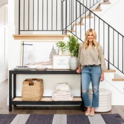 Console Table With Woven Rattan Shelf Black - Threshold™ Designed With Studio McGee 18 Console Table With Woven Rattan Shelf Black - Threshold™ Designed With Studio McGee -Cheap Home Shop GUEST 8850858f 6d86 4502 8112 f583beb8eb20