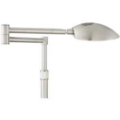 Possini Euro Design Eliptik Modern Desk Table Lamp 24 1/2" High Satin Nickel LED Swing Arm Adjustable Height For Bedroom Living Room Nightstand Office -Cheap Home Shop GUEST 8a7413ef 0643 4ac1 9f68 9f61cfe1a0ac