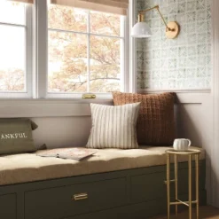 Cheap Home Shop 37 Cotton Flax Woven Striped Square Throw Pillow - Threshold™