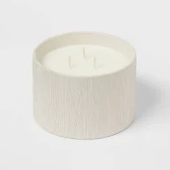 Textured Straight Side Ceramic Warm Cider & Cinnamon Candle White - Threshold™ -Cheap Home Shop GUEST 913d534b 649d 4c6d 9f5e ee9feea56dbd