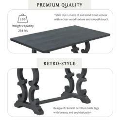 6 PCS Retro Dining Set With Unique-designed Table And Upholstered Chair-ModernLuxe 14 6 PCS Retro Dining Set With Unique-designed Table And Upholstered Chair-ModernLuxe -Cheap Home Shop GUEST 92a39d7a d42d 44b6 af94 926854eed90a