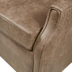 Glaser Faux Leather Swivel Chair Brown - Madison Park -Cheap Home Shop GUEST 92c1f2c5 cf89 4793 80ef f7b93b389957