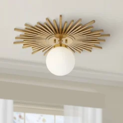 Possini Euro Design Hazel Modern Ceiling Light Semi Flush Mount Fixture 24" Wide Warm Brass White Globe Shade For Bedroom Kitchen Living Room Hallway 12 Possini Euro Design Hazel Modern Ceiling Light Semi Flush Mount Fixture 24" Wide Warm Brass White Globe Shade For Bedroom Kitchen Living Room Hallway -Cheap Home Shop GUEST 937faa9c a474 460e 97d2 cb24e8bfb570
