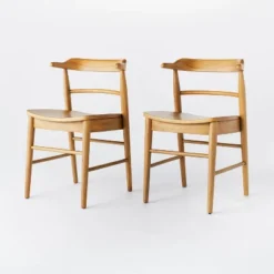 2pk Kaysville Curved Back Wood Dining Chair - Threshold™ Designed With Studio McGee -Cheap Home Shop GUEST 96181127 0bb6 41a1 999c 8f5d44c53b74