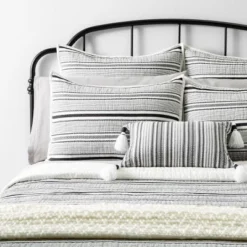 Textured Stripe Pillow Sham Dark Gray/Cream - Hearth & Hand With Magnolia 7 Textured Stripe Pillow Sham Dark Gray/Cream - Hearth & Hand With Magnolia -Cheap Home Shop GUEST a0f8fe96 7ab4 46c3 ad09 b2250acbb400