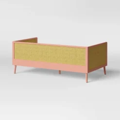 Twin Rattan & Wood Kids' Daybed Pink - Pillowfort™