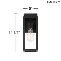 John Timberland Titan Modern Outdoor Wall Light Fixtures Set Of 2 Mystic Black 14 1/4" Clear Glass For Post Exterior Barn Deck House Porch Yard Patio -Cheap Home Shop GUEST a27e4b64 40ee 49e5 ab3d 8e501414a7da